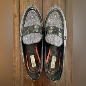 Rag & Bone Black and White Textured Loafers 6.5